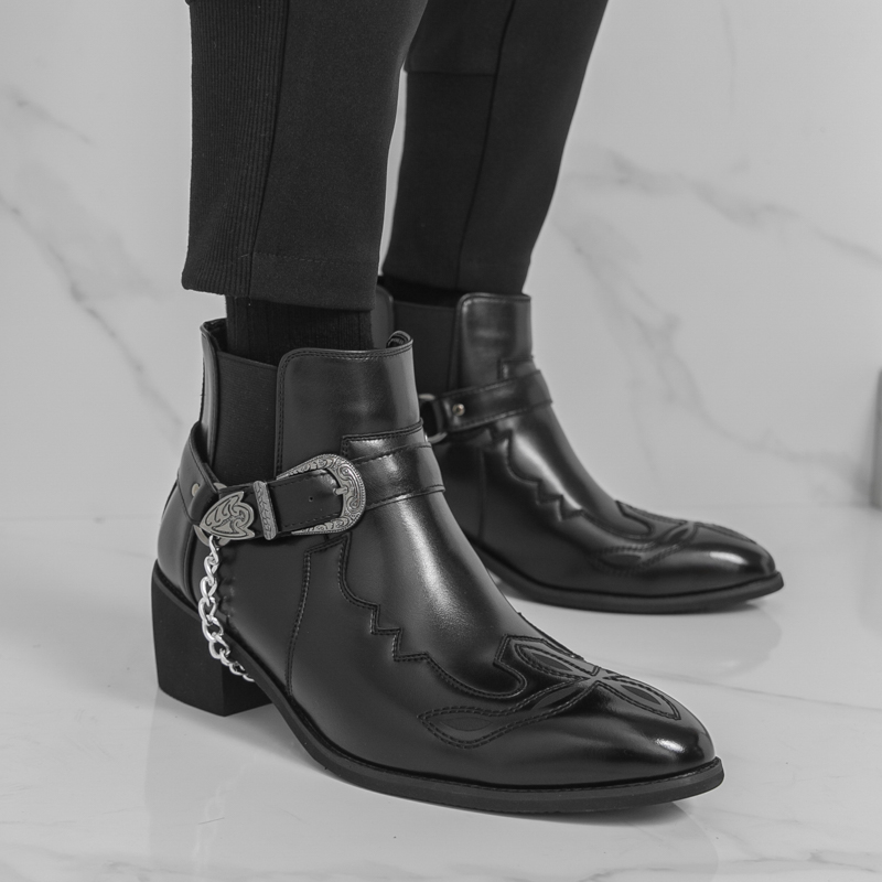 Men's Pointed Toe Ankle Boots  – Leatherwork Boots recenzja i cena