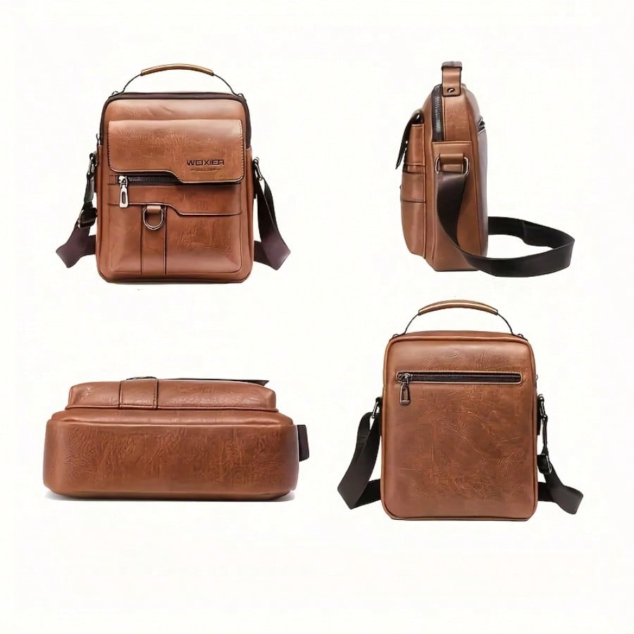 Men Crossbody Sling Bag, Vinta – Leather Work Bag Mens recenzja i cena
