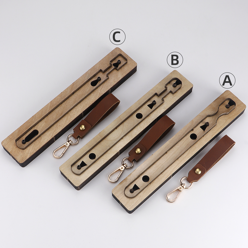 Wooden Punching Die Key Chain  – Leatherwork Templates recenzja i cena