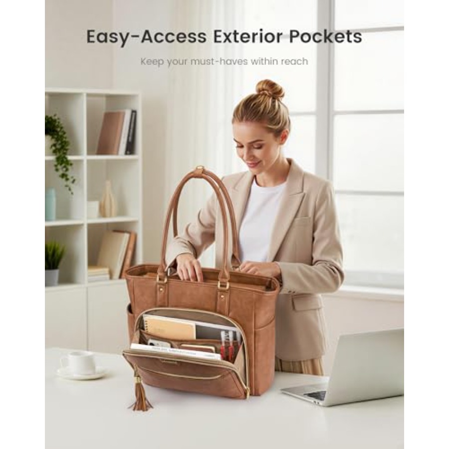 Laptop Tote Bag for Women Work – Leather Work Womens Backpack recenzja i cena