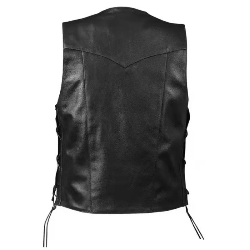 Men's Punk Style Denim Vest wi – Leather Work Vest recenzja i cena