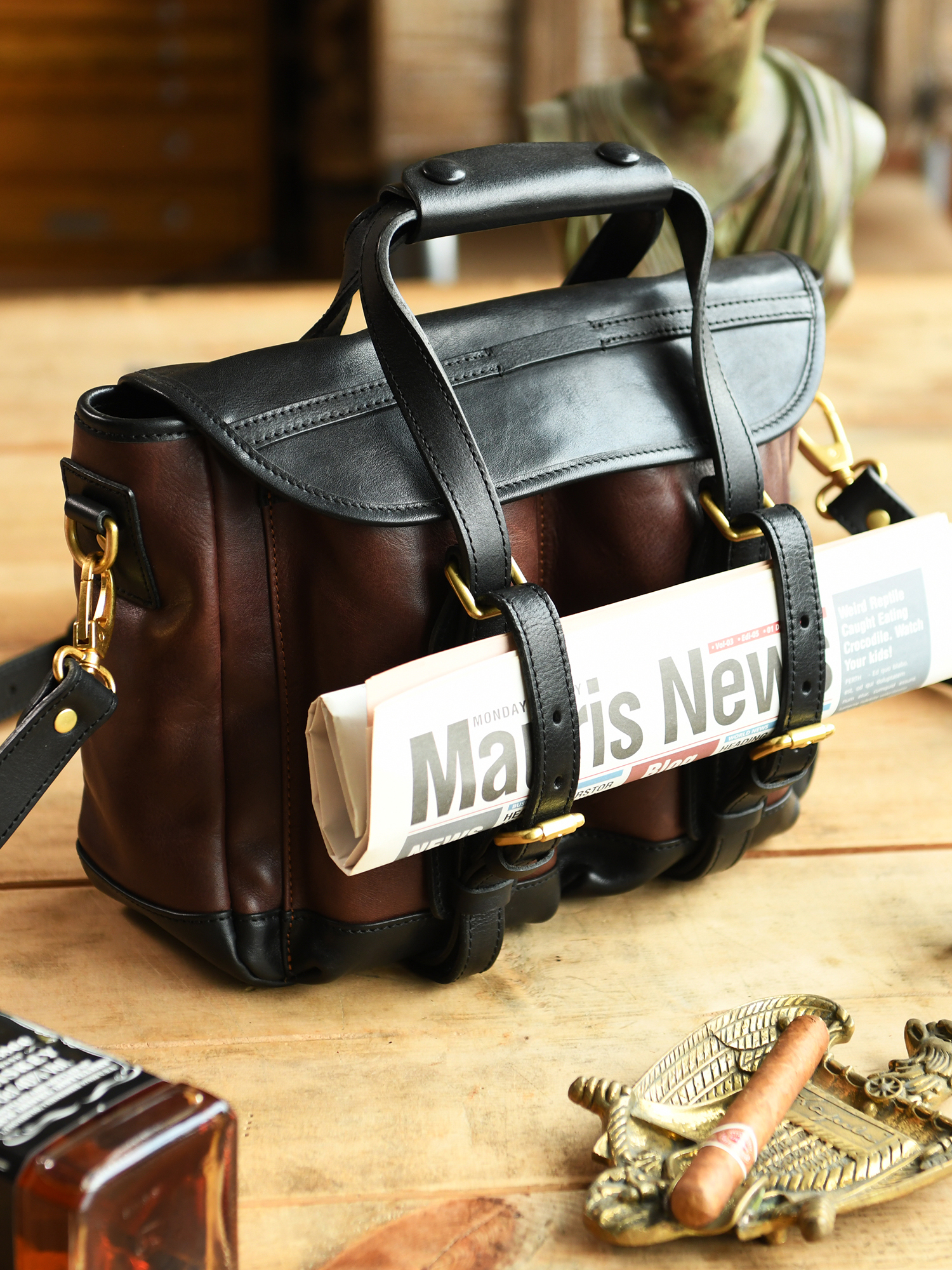 Vintage high quality first lay – Leather Work Bag Mens recenzja i cena