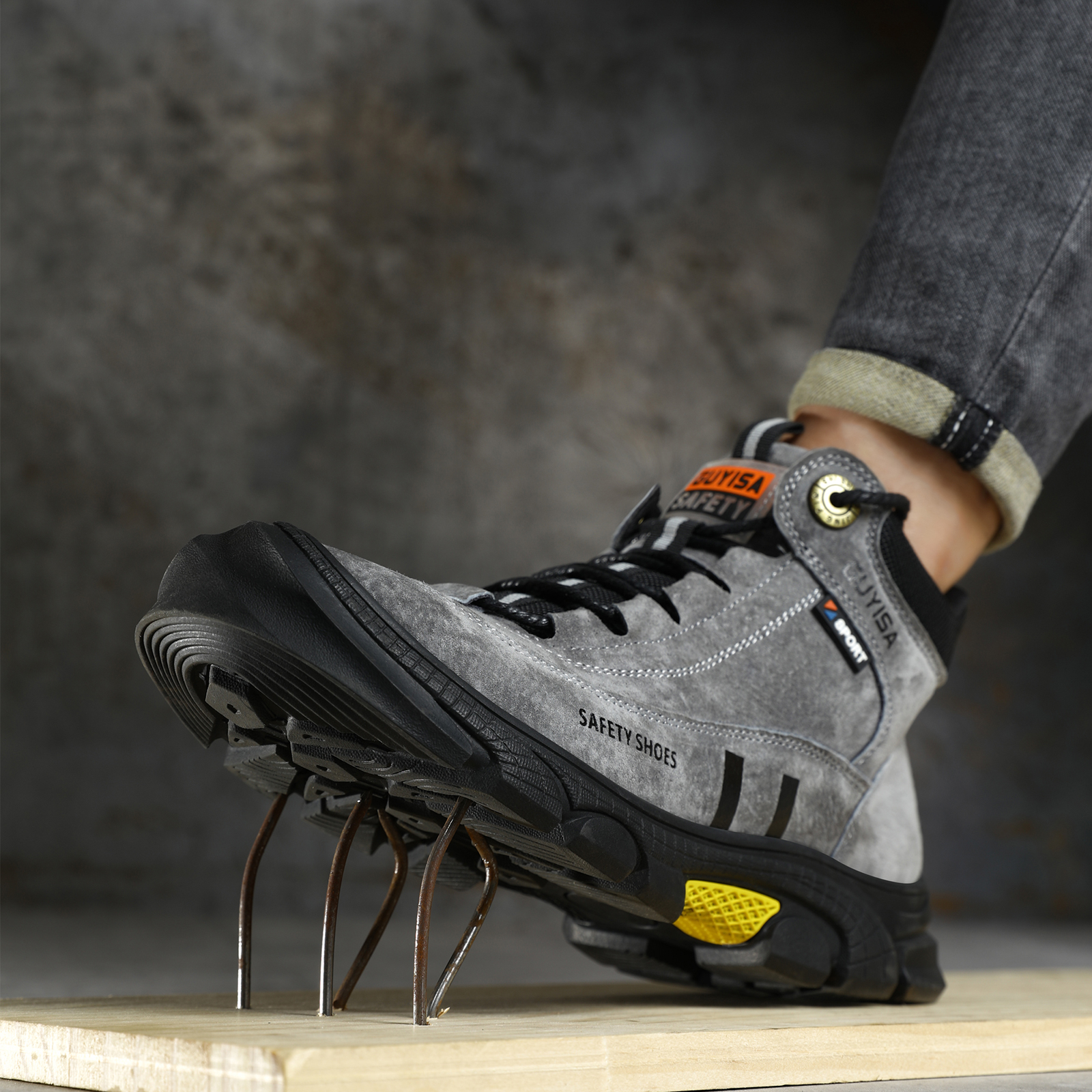 Men's work shoes with rubber s – Leather Work Fabric recenzja i cena