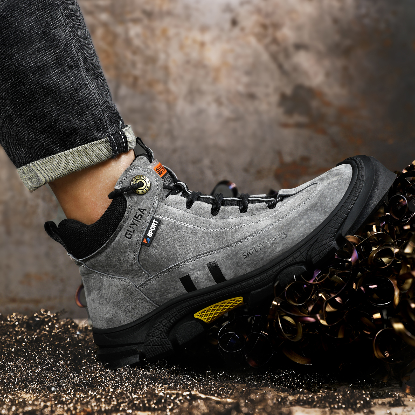 Men's work shoes with rubber s – Leather Work Fabric recenzja i cena