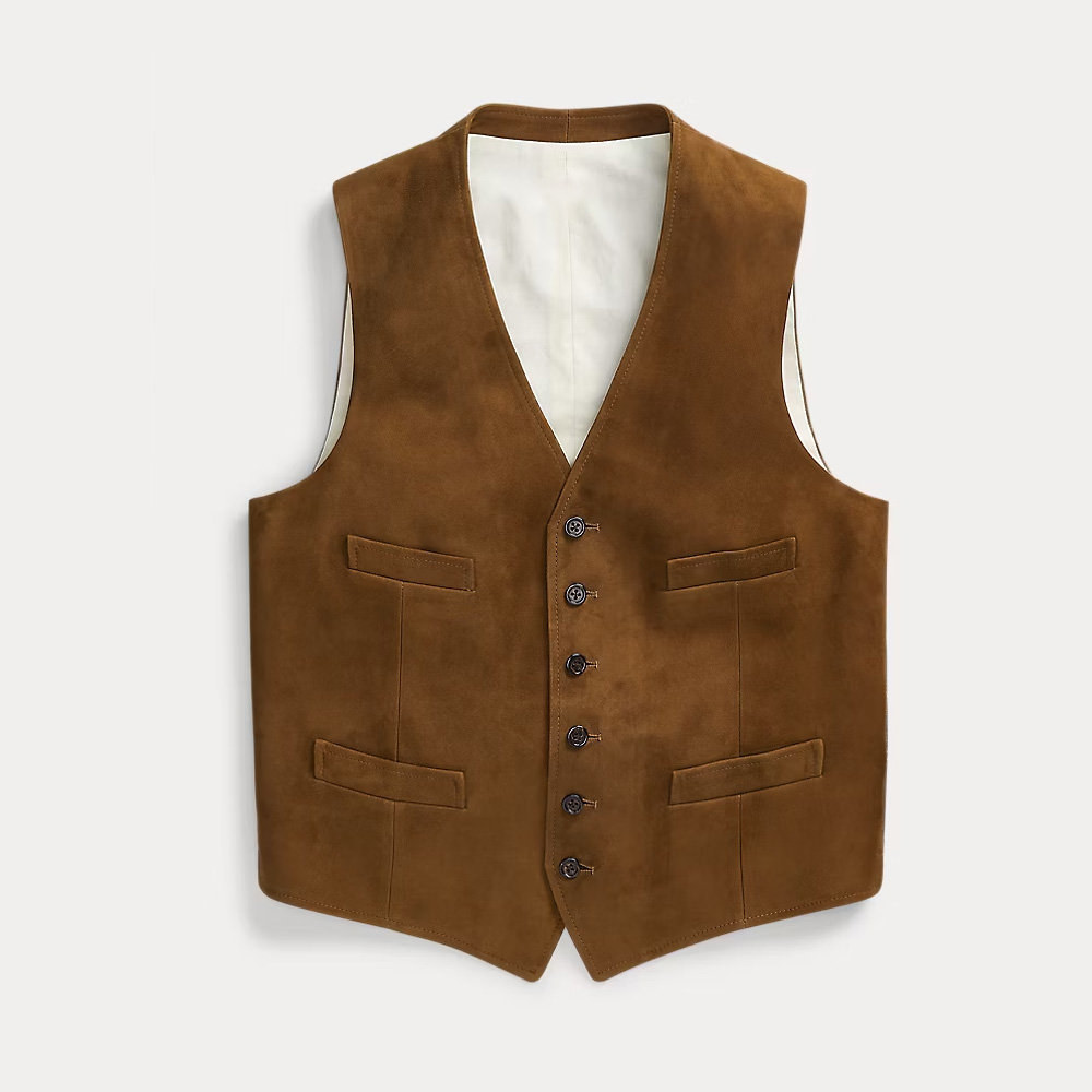 Mens Gilets Men's Suede Vest E – Leather Work Vest recenzja i cena