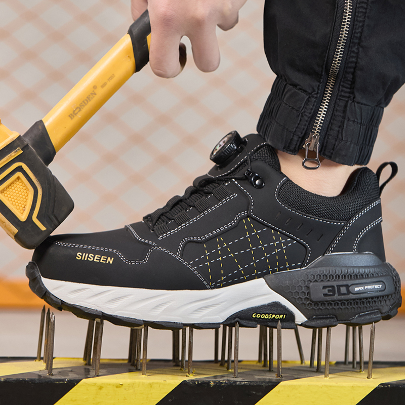 Black Leather Safety Shoes Sec – Leather Work Fabric recenzja i cena