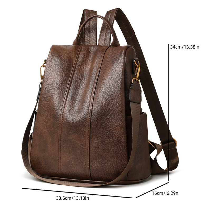 Toposhine Vintage Brown Leathe – Leather Work Womens Backpack recenzja i cena