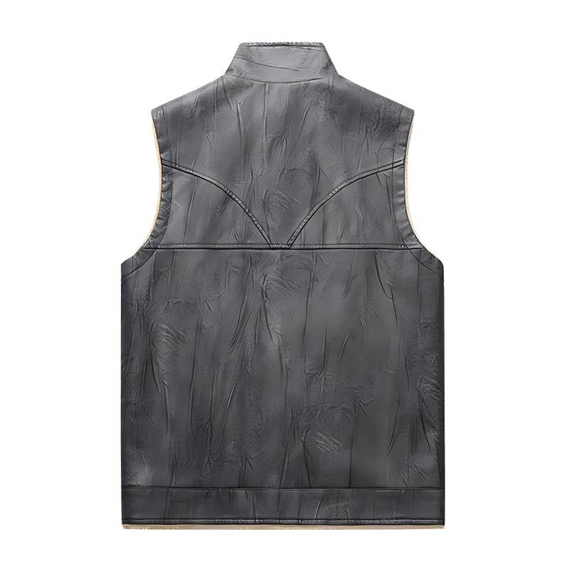 Winter Man Fleece Casual Sleev – Leather Work Vest recenzja i cena