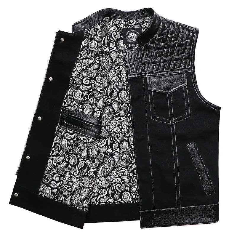 SOA Club Style Motorcycle Leat – Leather Work Vest recenzja i cena