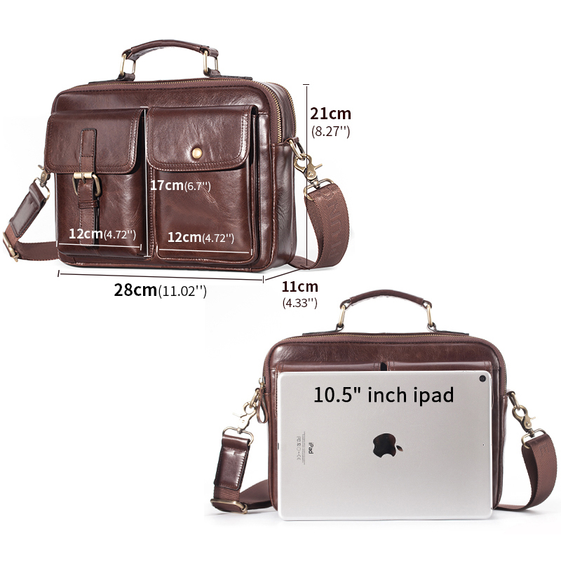 Brand New Cowhide Leather Mess – Leather Work Bag Mens recenzja i cena