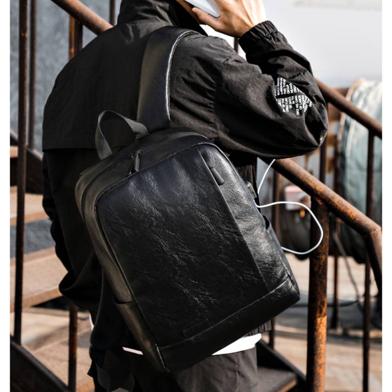 Men Fashionable Backpack PU Le – Leather Work Bag Mens recenzja i cena