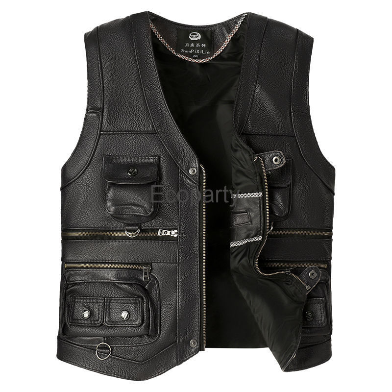 2024 Autumn Winter Leather Ves – Leather Work Vest recenzja i cena