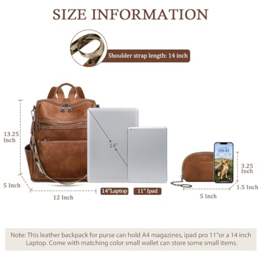 Leather Backpack Purse for Wom – Leather Work Womens Backpack recenzja i cena