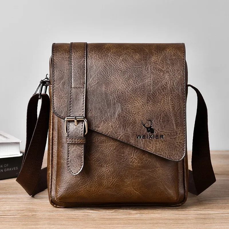 Luxury PU Leather Messenger Ba – Leather Work Bag Mens recenzja i cena