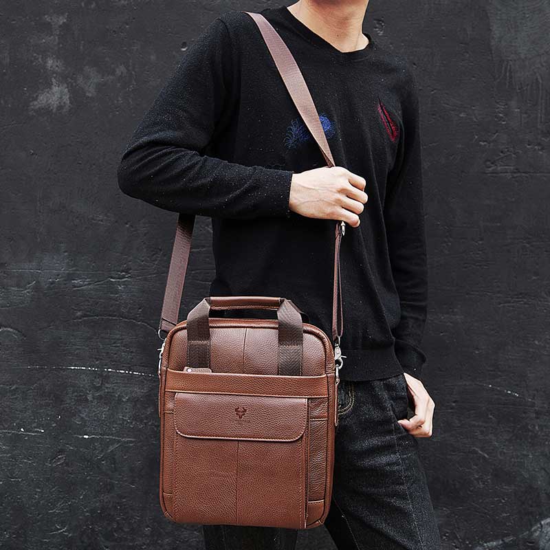 Durable Genuine Leather Bags f – Leather Work Bag Mens recenzja i cena