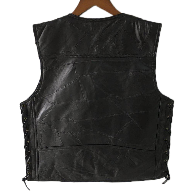 2025 Black Leather Motorcycle  – Leather Work Vest recenzja i cena
