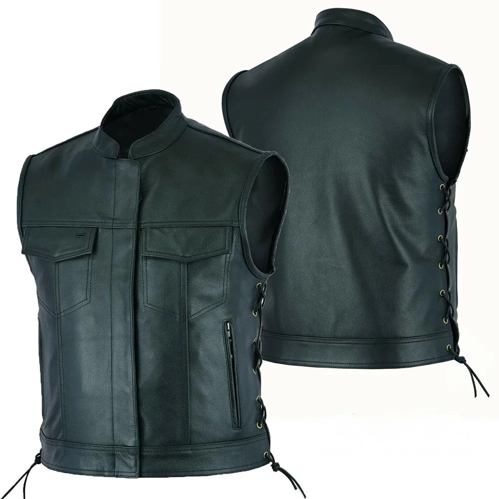 Vest Leather Punk Fashion Casu – Leather Work Vest recenzja i cena