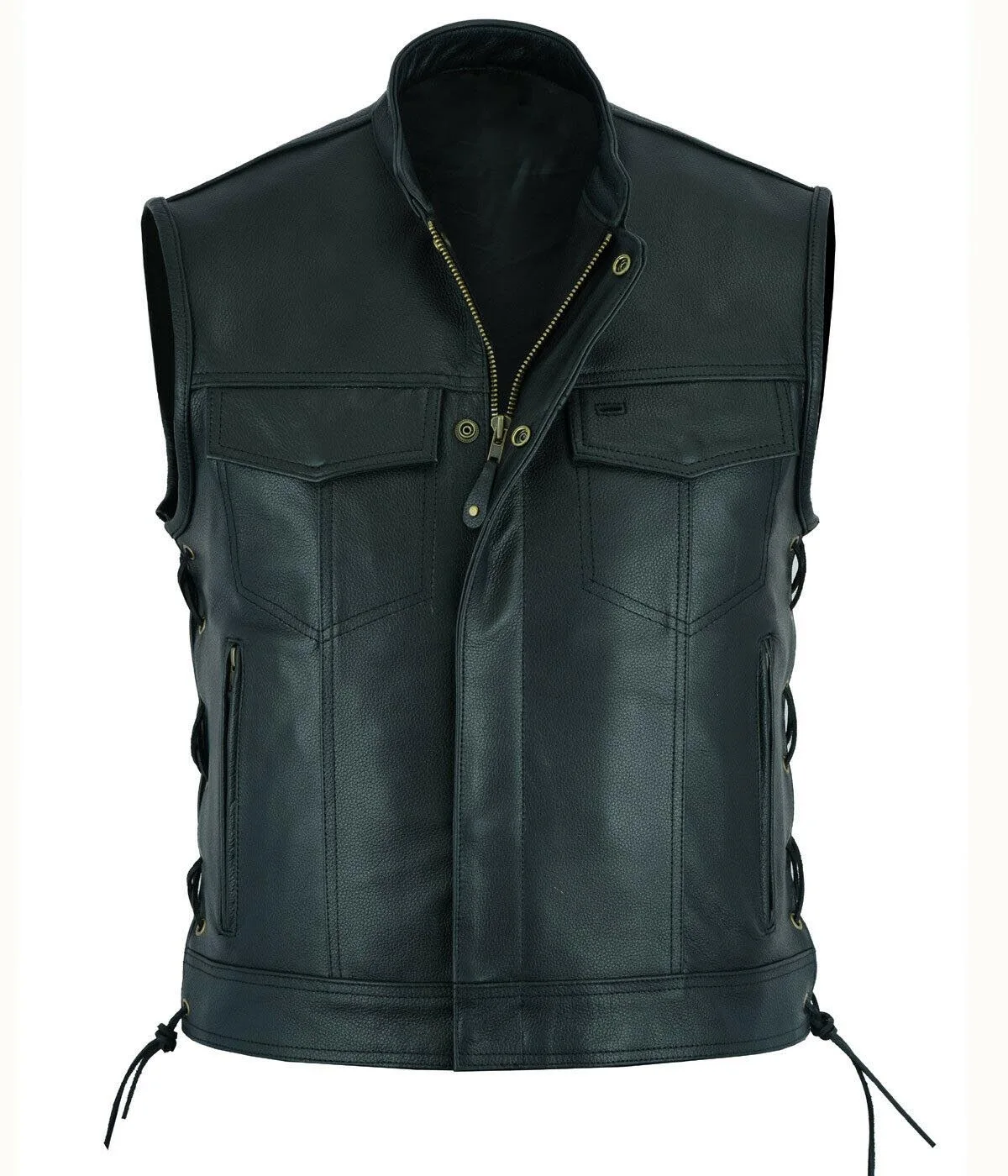 Vest Leather Punk Fashion Casu – Leather Work Vest recenzja i cena