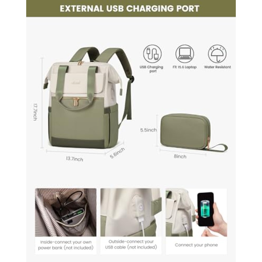 Laptop Backpack for Women, 15. – Leather Work Womens Backpack recenzja i cena