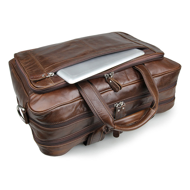 LACHIOUR Genuine Leather Men B – Leather Work Bag Mens recenzja i cena