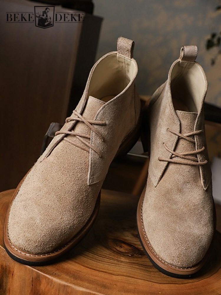 Fashion Versatile Male Lace-Up – Leatherwork Boots recenzja i cena