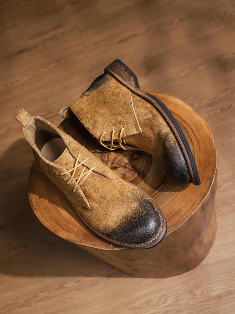 Fashion Versatile Male Lace-Up – Leatherwork Boots recenzja i cena